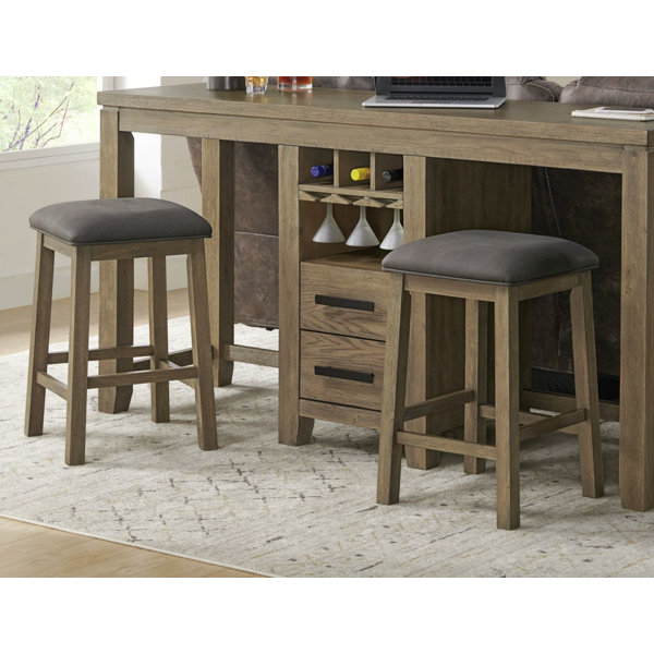 Gracie Oaks Saunders Counter Height Backless Bar Stools Set Of 2